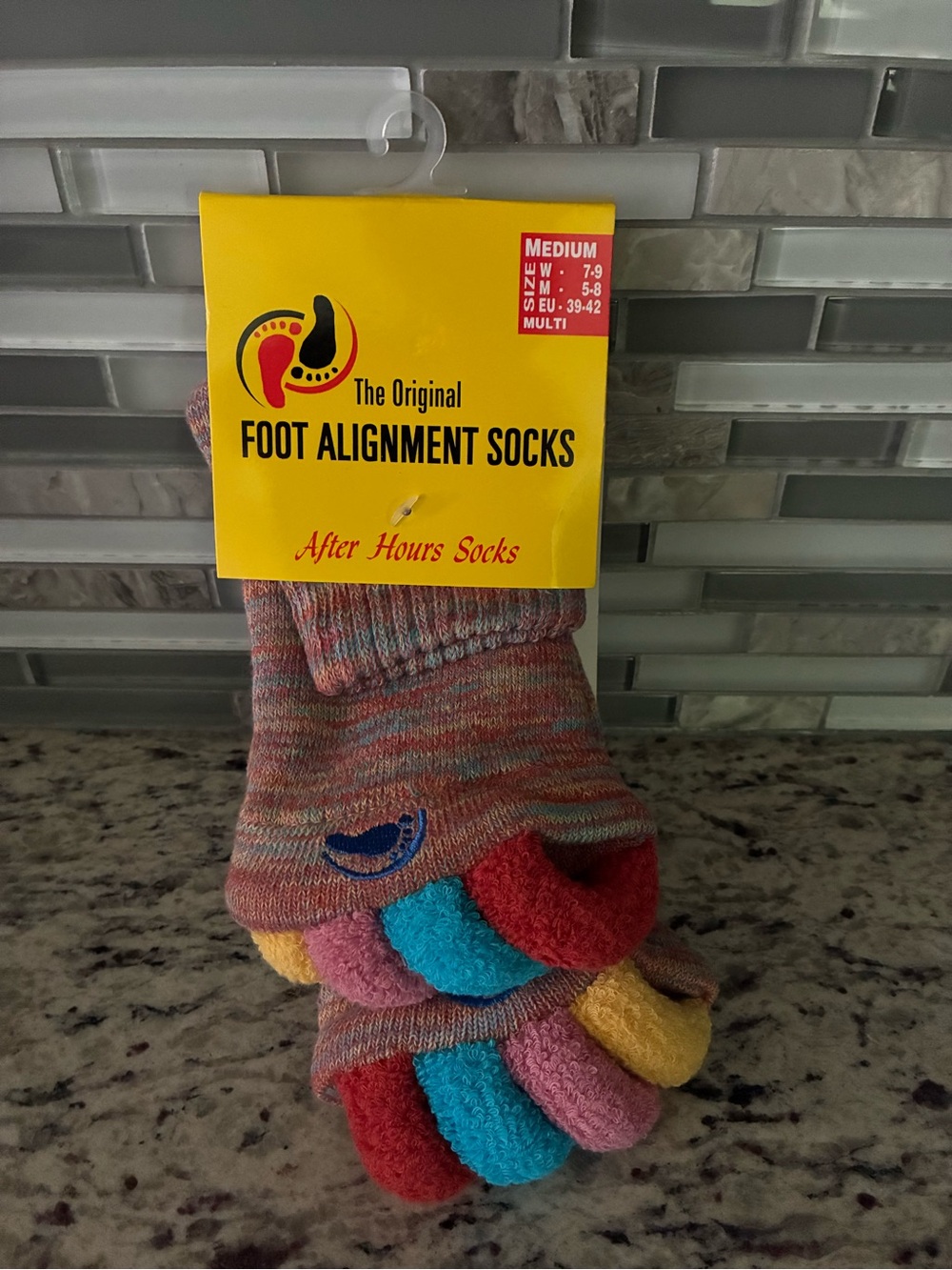 The Original Foot Alignment Socks Medium Womans 7-9 Mens 5-8 New